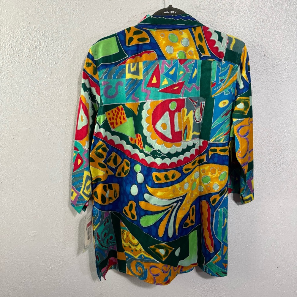 Ralph Lauren Green and Yellow Casual Button Down Shirt large - Picture 6 of 8